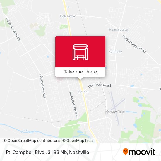 Ft. Campbell Blvd., 3193 Nb map
