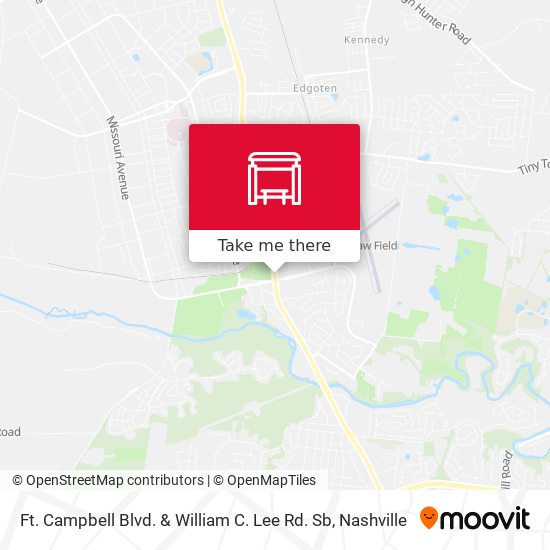 Ft. Campbell Blvd. & William C. Lee Rd. Sb map