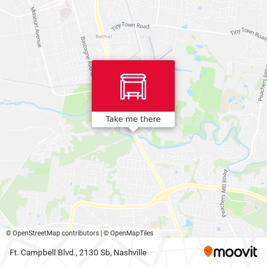 Ft. Campbell Blvd., 2130 Sb map