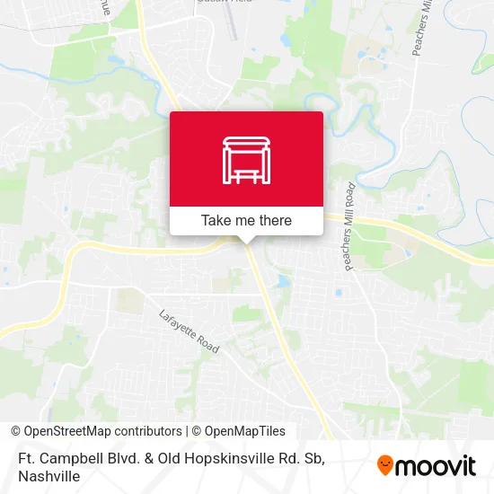 Mapa de Ft. Campbell Blvd. & Old Hopskinsville Rd. Sb