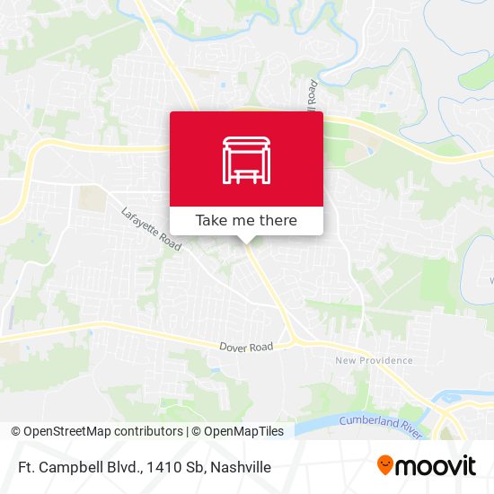 Ft. Campbell Blvd., 1410 Sb map