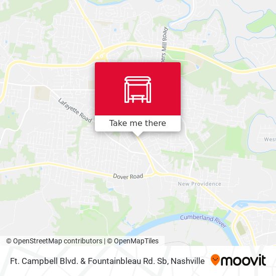 Ft. Campbell Blvd. & Fountainbleau Rd. Sb map