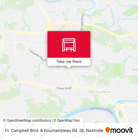 Mapa de Ft. Campbell Blvd. & Fountainbleau Rd. Sb