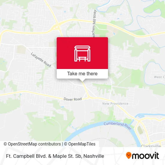 Mapa de Ft. Campbell Blvd. & Maple St. Sb