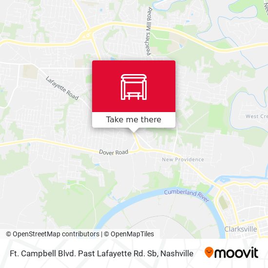 Mapa de Ft. Campbell Blvd. Past Lafayette Rd. Sb