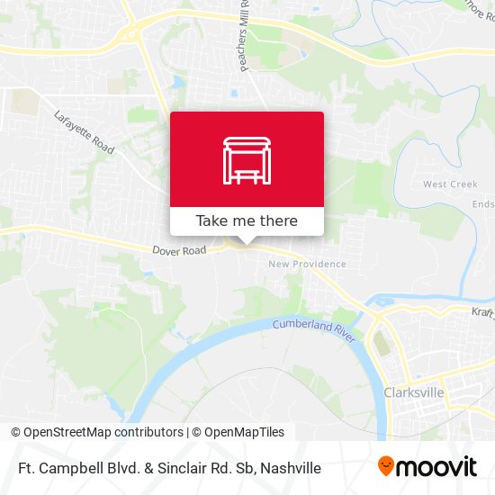 Ft. Campbell Blvd. & Sinclair Rd. Sb map