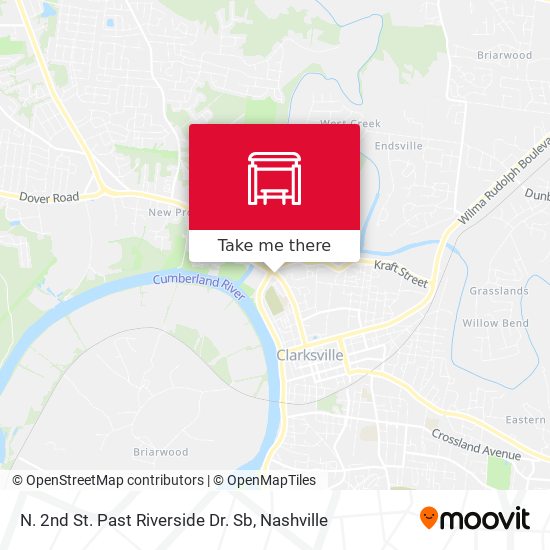 Mapa de N. 2nd St. Past Riverside Dr. Sb