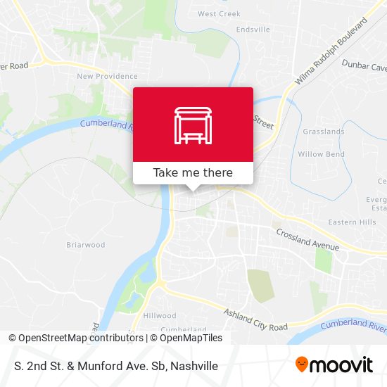 S. 2nd St. & Munford Ave. Sb map