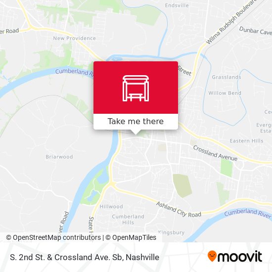 S. 2nd St. & Crossland Ave. Sb map
