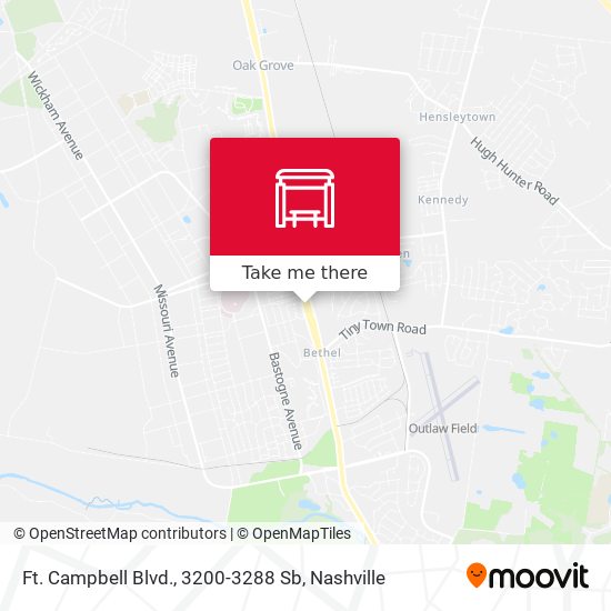Mapa de Ft. Campbell Blvd., 3200-3288 Sb
