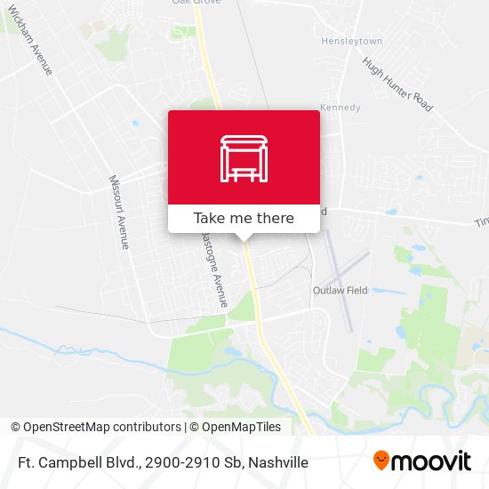 Mapa de Ft. Campbell Blvd., 2900-2910 Sb