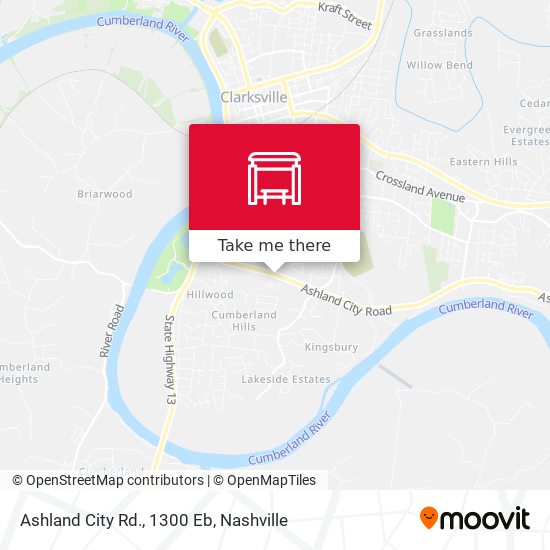 Ashland City Rd., 1300 Eb map
