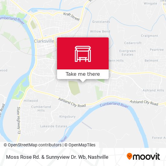 Mapa de Moss Rose Rd. & Sunnyview Dr. Wb