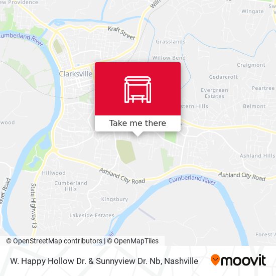 W. Happy Hollow Dr. & Sunnyview Dr. Nb map