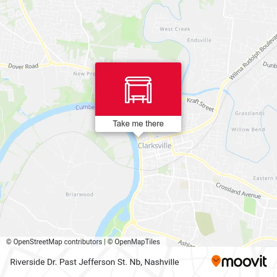 Riverside Dr. Past Jefferson St. Nb map