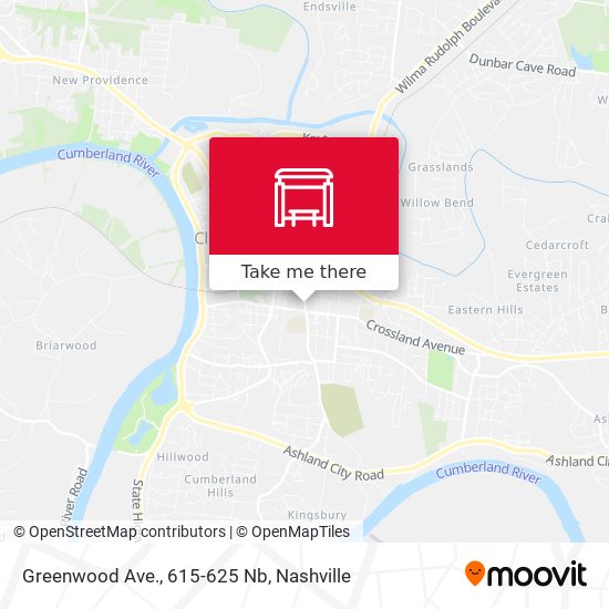 Greenwood Ave., 615-625 Nb map