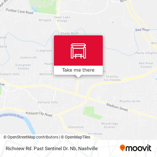 Richview Rd. Past Sentinel Dr. Nb map