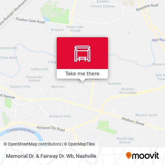Memorial Dr. & Fairway Dr. Wb map