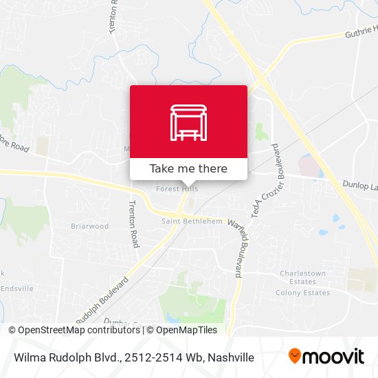 Mapa de Wilma Rudolph Blvd., 2512-2514 Wb
