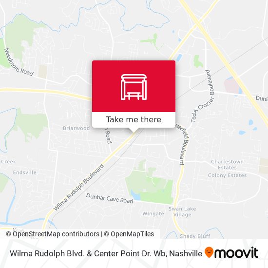 Mapa de Wilma Rudolph Blvd. & Center Point Dr. Wb