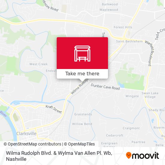 Wilma Rudolph Blvd. & Wylma Van Allen Pl. Wb map
