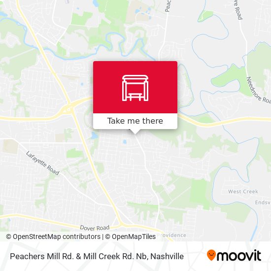 Peachers Mill Rd. & Mill Creek Rd. Nb map
