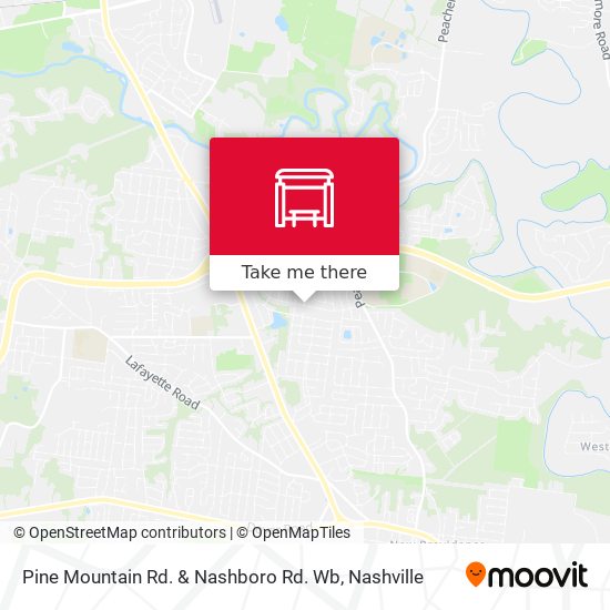 Mapa de Pine Mountain Rd. & Nashboro Rd. Wb