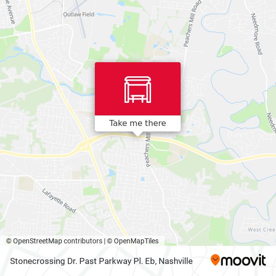 Stonecrossing Dr. Past Parkway Pl. Eb map