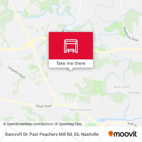Bancroft Dr. Past Peachers Mill Rd. Eb map