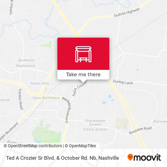 Ted A Crozier Sr Blvd. & October Rd. Nb map