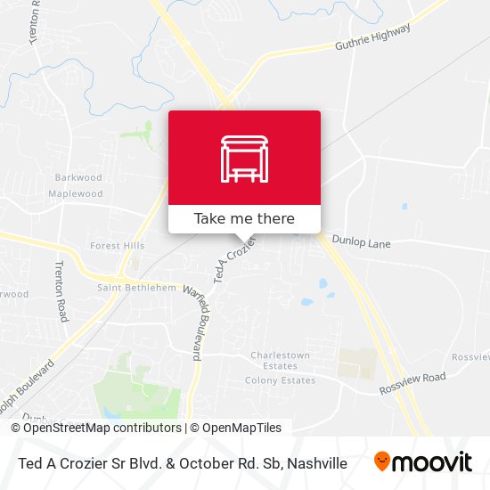 Ted A Crozier Sr Blvd. & October Rd. Sb map