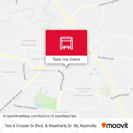 Ted A Crozier Sr Blvd. & Weatherly Dr. Sb map
