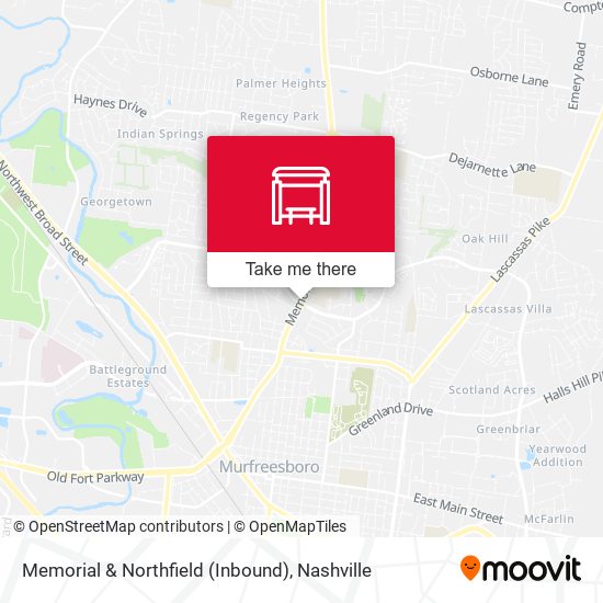 Mapa de Memorial & Northfield (Inbound)