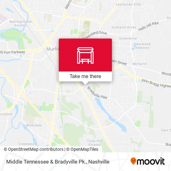 Mapa de Middle Tennessee & Bradyville Pk.