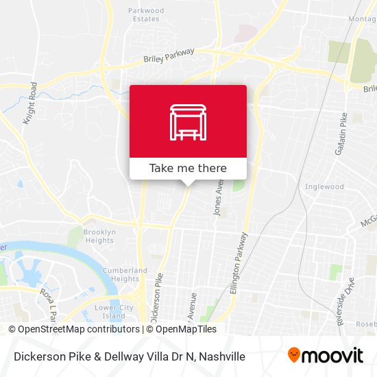 Dickerson Pike & Dellway Villa Dr N map