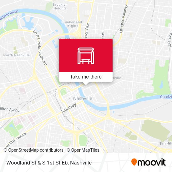Woodland St & S 1st St Eb map