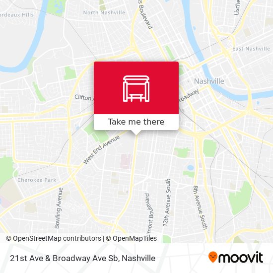 Mapa de 21st Ave & Broadway Ave Sb