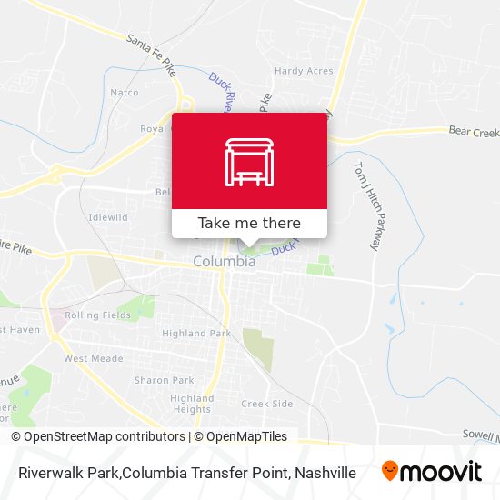 Riverwalk Park,Columbia Transfer Point map