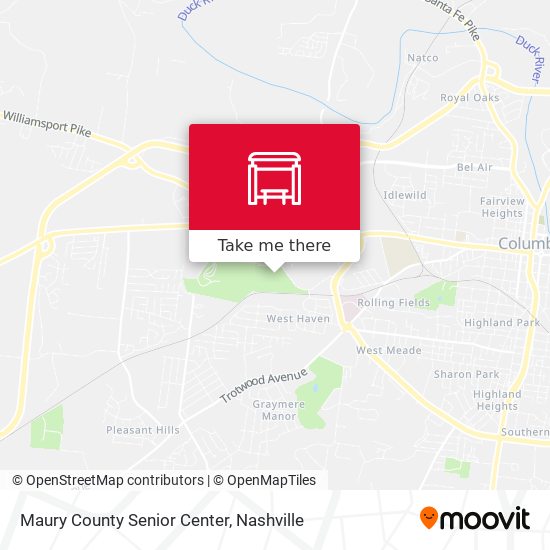 Maury County Senior Center map