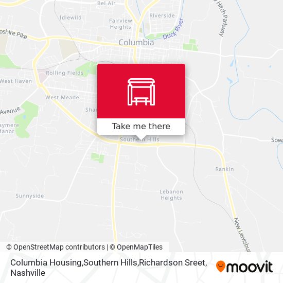 Columbia Housing,Southern Hills,Richardson Sreet map