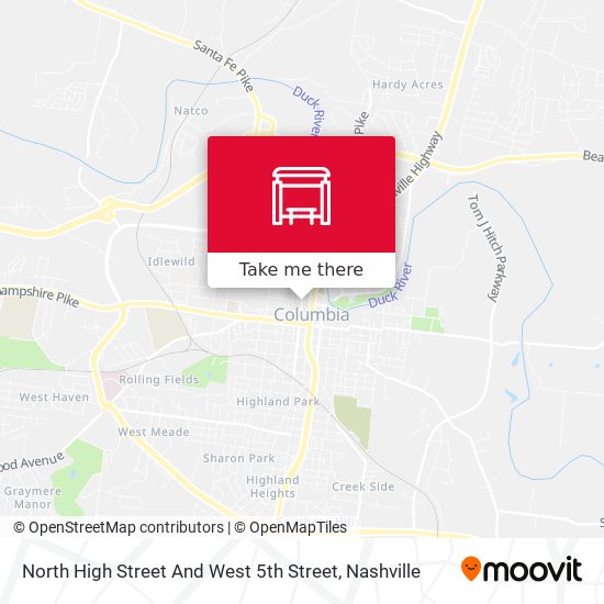 Mapa de North High Street And West 5th Street