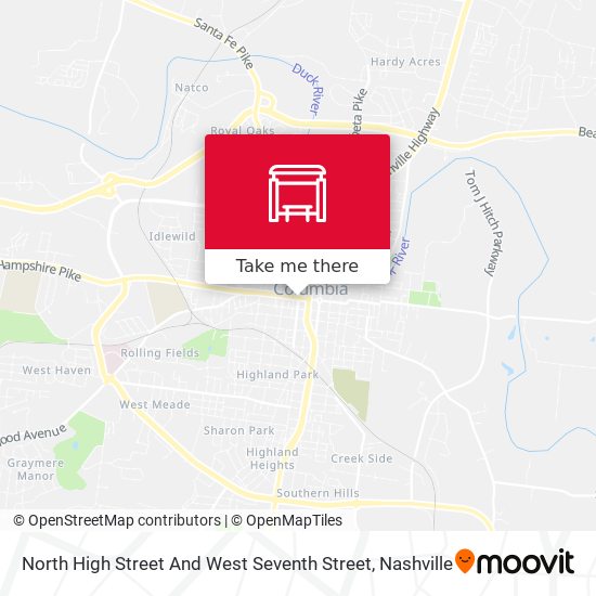 Mapa de North High Street And West Seventh Street