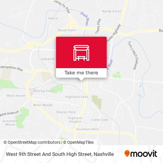 Mapa de West 9th Street And South High Street
