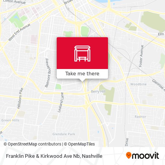 Franklin Pike & Kirkwood Ave Nb map
