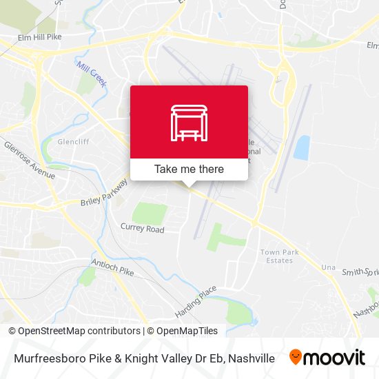 Murfreesboro Pike & Knight Valley Dr Eb map