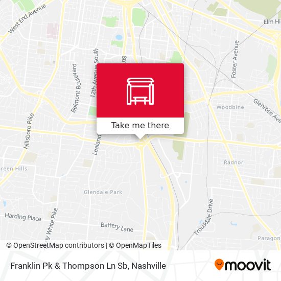 Franklin Pk & Thompson Ln Sb map