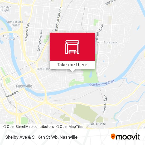 Shelby Ave & S 16th St Wb map
