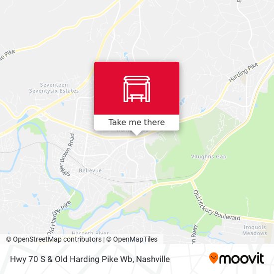 Mapa de Hwy 70 S & Old Harding Pike Wb