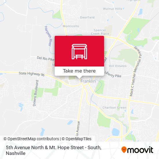 5th Avenue North & Mt. Hope Street - South map