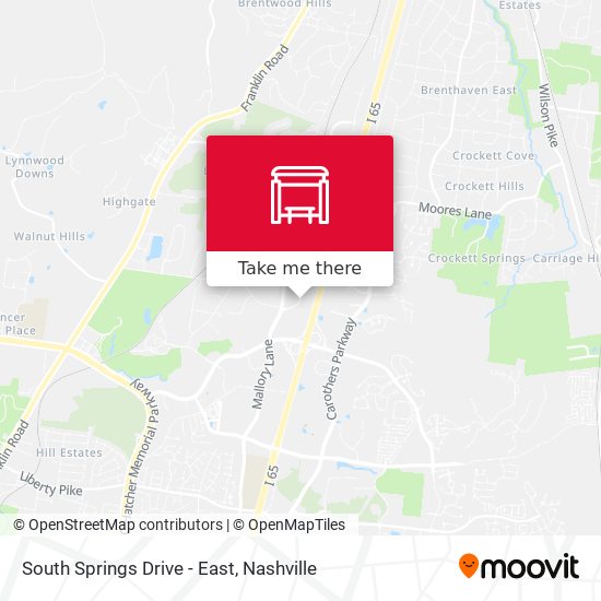Mapa de South Springs Drive - East